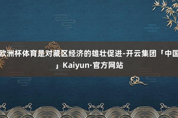 欧洲杯体育是对藏区经济的雄壮促进-开云集团「中国」Kaiyun·官方网站