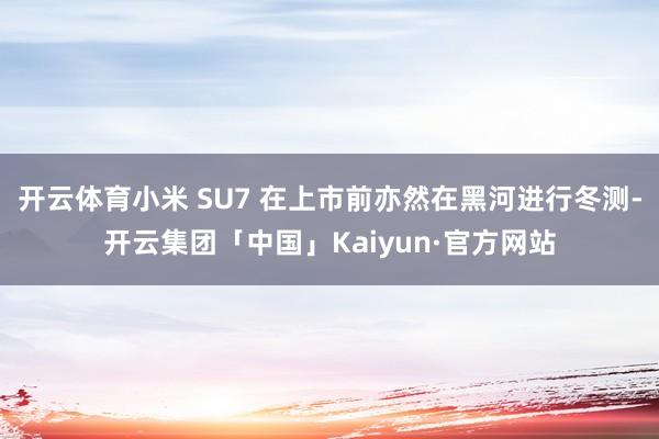 开云体育小米 SU7 在上市前亦然在黑河进行冬测-开云集团「中国」Kaiyun·官方网站