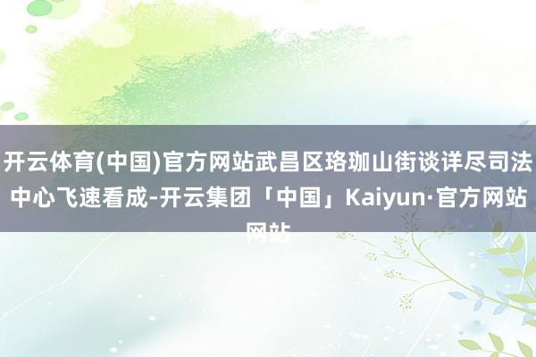 开云体育(中国)官方网站武昌区珞珈山街谈详尽司法中心飞速看成-开云集团「中国」Kaiyun·官方网站