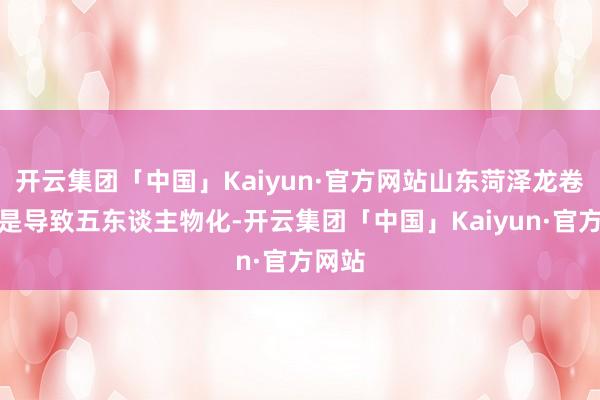 开云集团「中国」Kaiyun·官方网站山东菏泽龙卷风仍是导致五东谈主物化-开云集团「中国」Kaiyun·官方网站