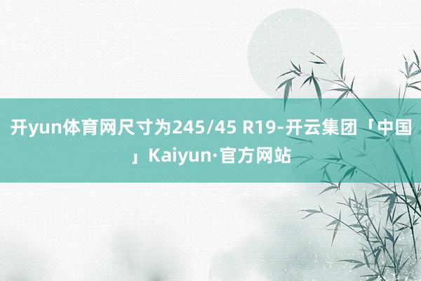 开yun体育网尺寸为245/45 R19-开云集团「中国」Kaiyun·官方网站