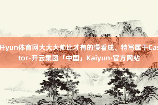 开yun体育网大大大帅比才有的慢看成、特写属于Castor-开云集团「中国」Kaiyun·官方网站