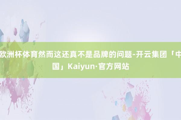 欧洲杯体育然而这还真不是品牌的问题-开云集团「中国」Kaiyun·官方网站