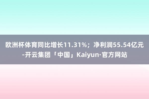 欧洲杯体育同比增长11.31%；净利润55.54亿元-开云集团「中国」Kaiyun·官方网站