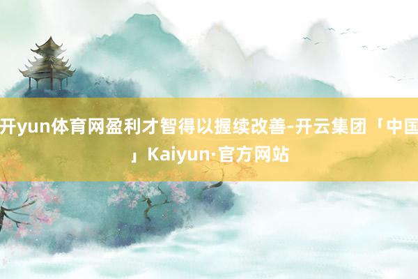 开yun体育网盈利才智得以握续改善-开云集团「中国」Kaiyun·官方网站