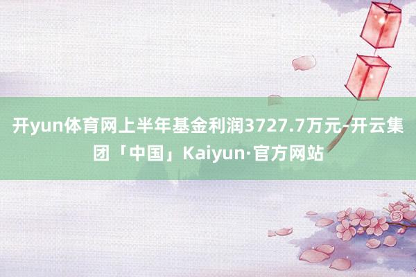 开yun体育网上半年基金利润3727.7万元-开云集团「中国」Kaiyun·官方网站