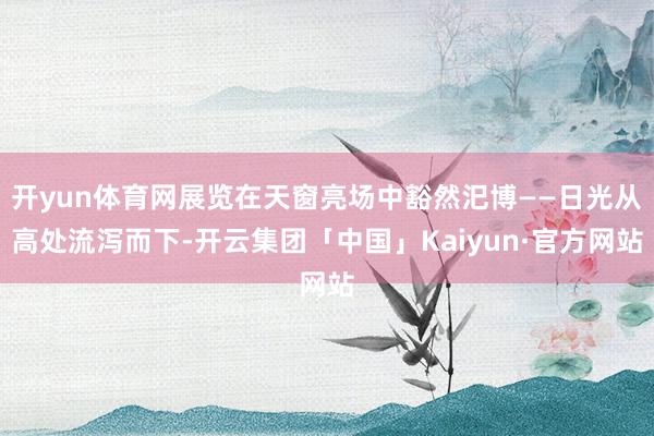 开yun体育网展览在天窗亮场中豁然汜博——日光从高处流泻而下-开云集团「中国」Kaiyun·官方网站